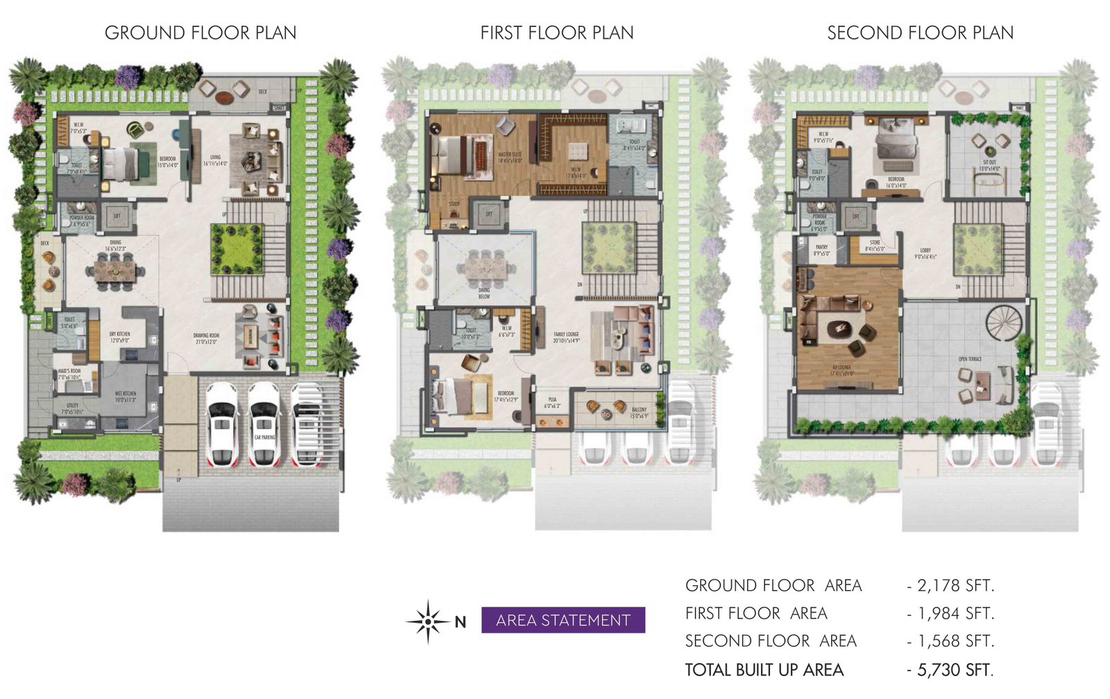 East villa floor plan 427 Sq Yds