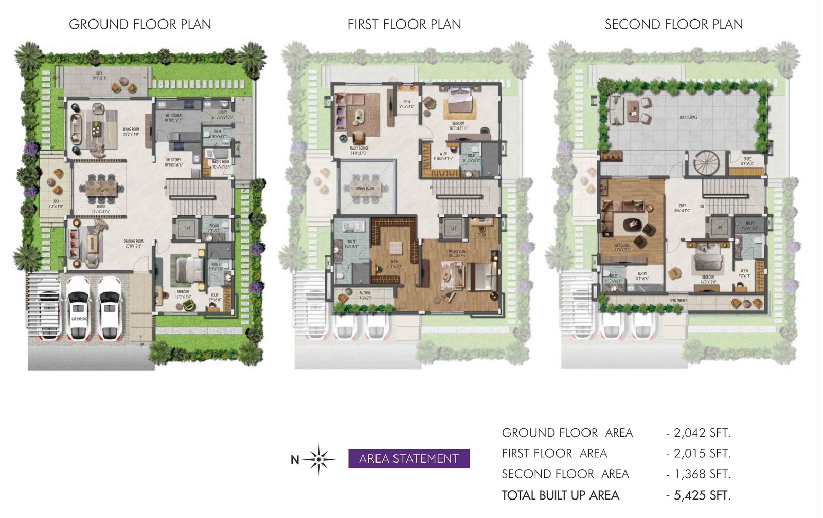 West villa floor plan 427 Sq Yds
